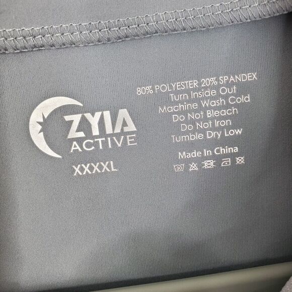 Zyia Active Fitted Sweatshirt Half Zip Light Gray Athleisure Womens XXXXL - Picture 8 of 9